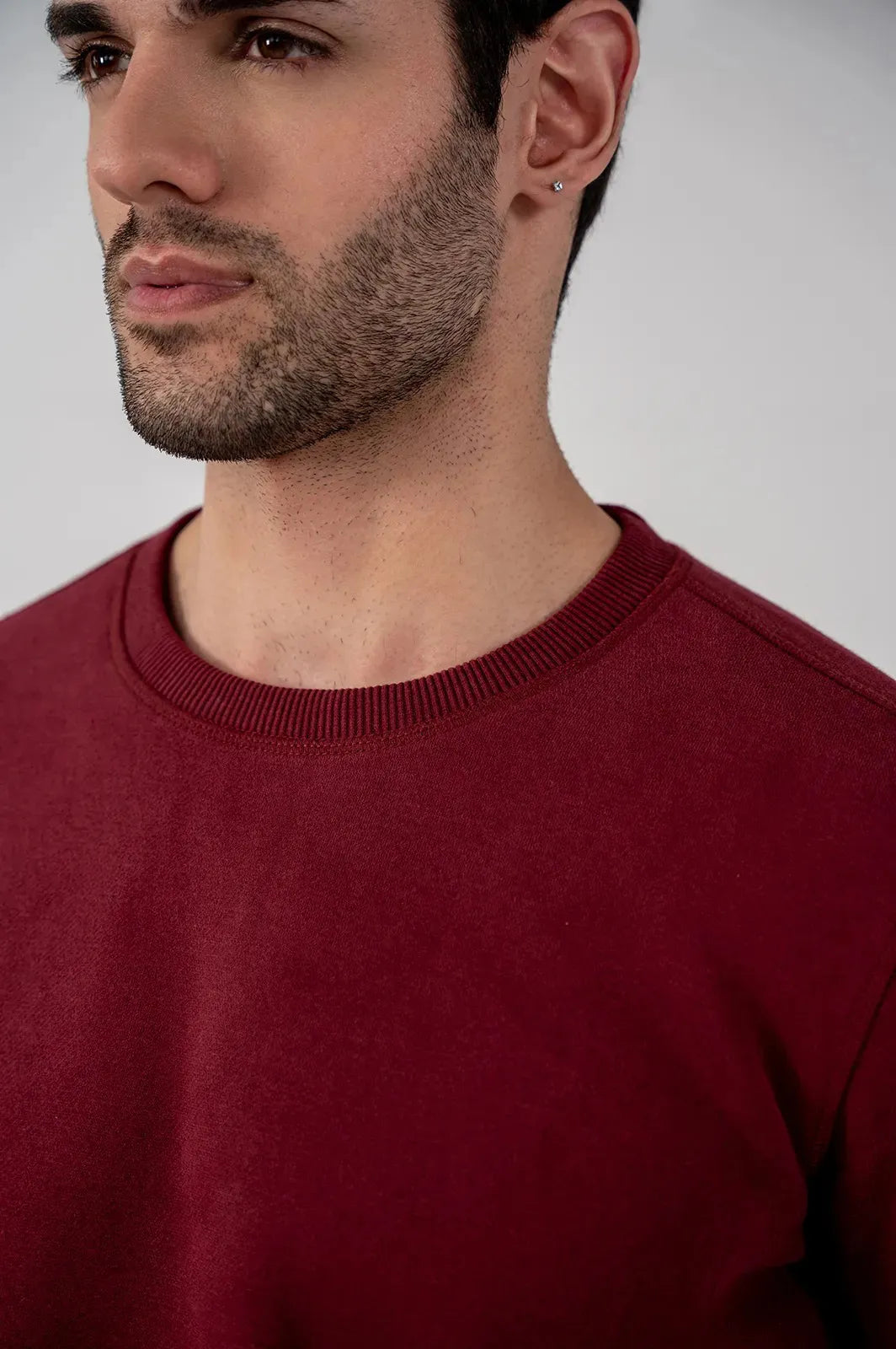 Men's Fleece Sweatshirt (Burgundy)