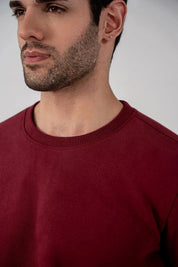 Men's Fleece Sweatshirt (Burgundy)