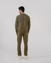 Men's Fleece Sweatshirt (Olive Green)