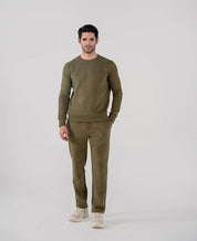Men's Fleece Sweatshirt (Olive Green)