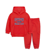 Hoodie & Cargo Jogger Set  Red MM-1001