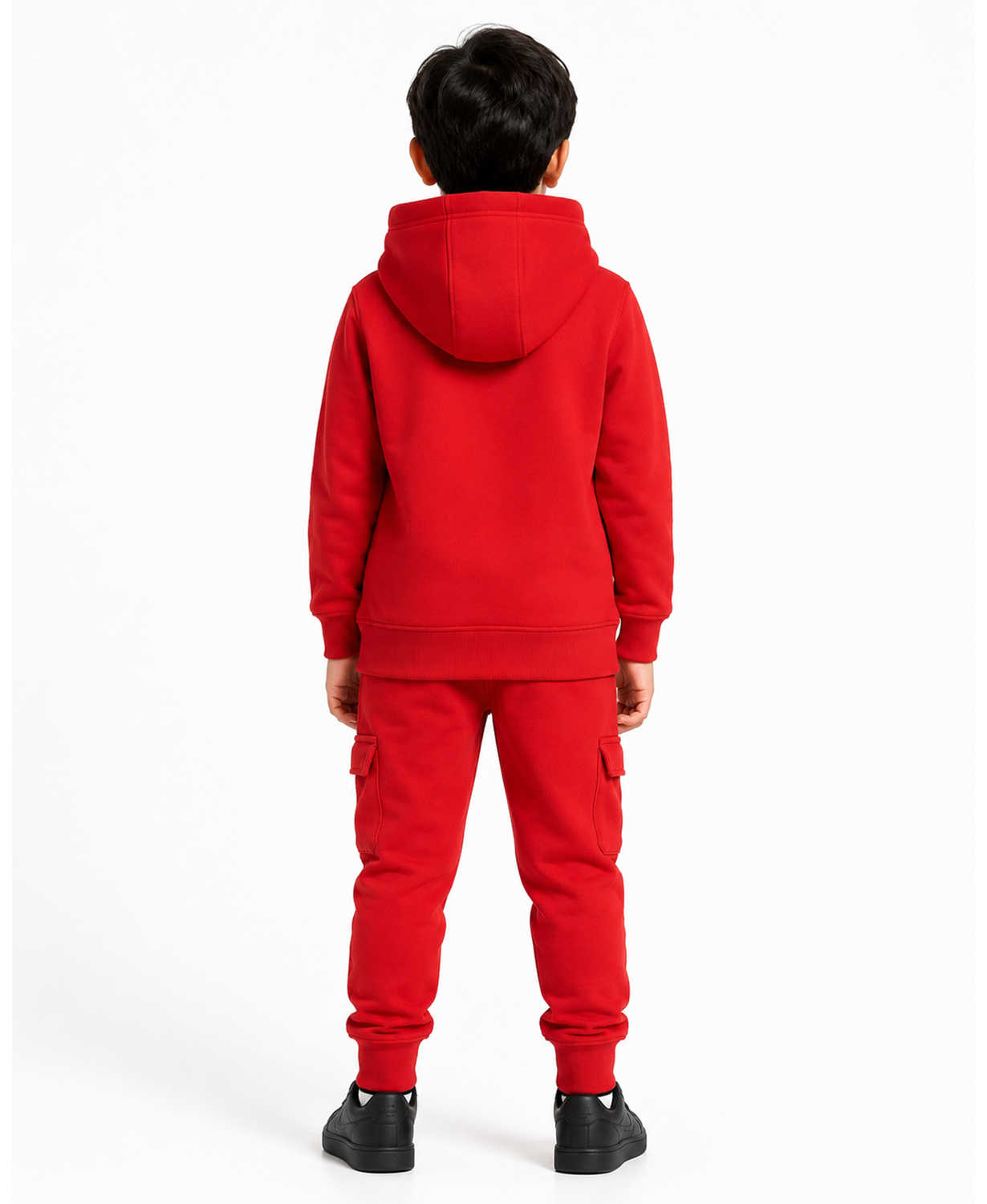 Hoodie & Cargo Jogger Set  Red MM-1001