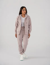 Ladies Fleece Zipper Hoodie (Purple Haze)