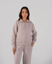 Ladies Fleece Half Zipper (Purple Haze)