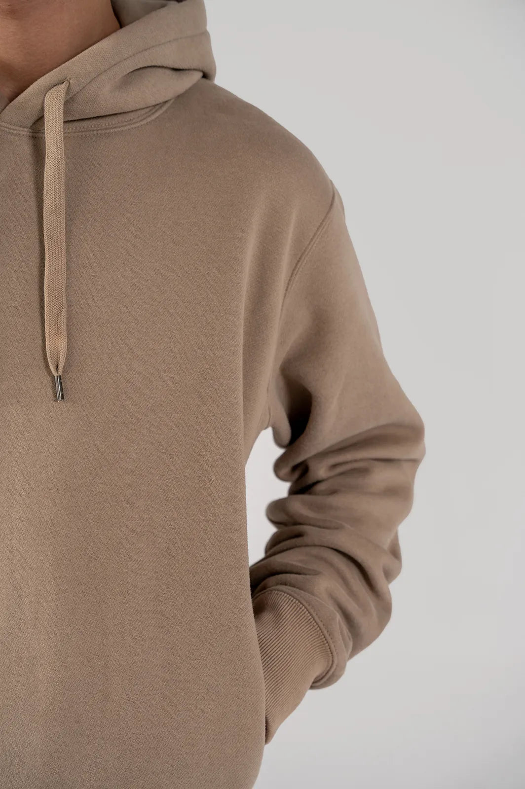 Men's Fleece Hoodie (Taupe Brown)