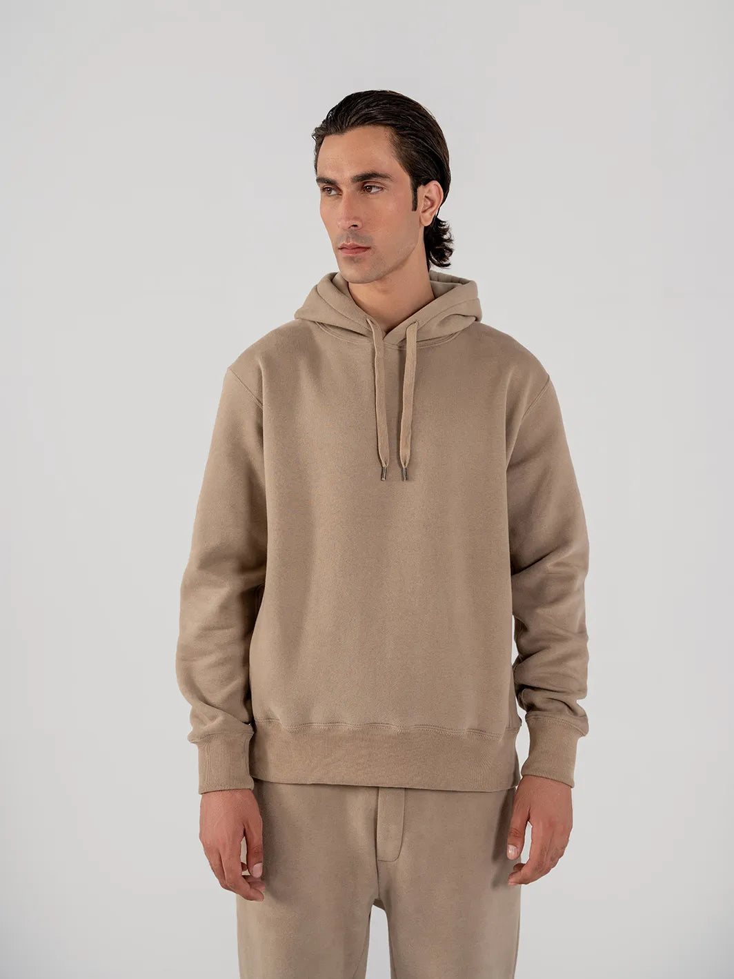 Men's Fleece Hoodie (Taupe Brown)