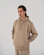 Men's Fleece Hoodie Taupe Brown