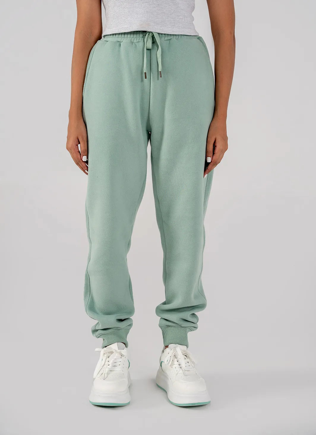 Ladies Fleece Elasticated Trouser (Light Teal)