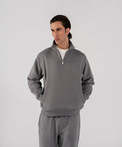 Men's Fleece Half Zipper (Grey)