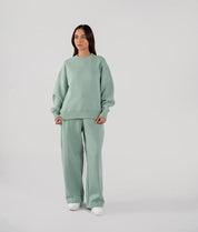 Ladies Fleece Sweatshirt (Light Teal)