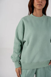 Ladies Fleece Sweatshirt (Light Teal)