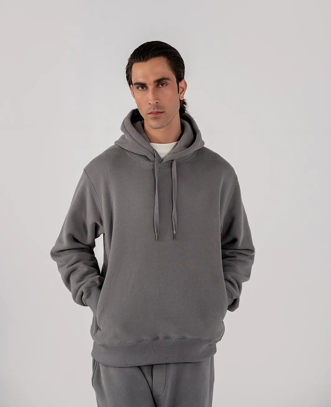 Men's Fleece Hoodie Grey