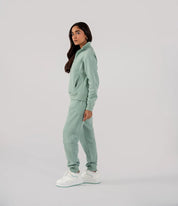Ladies Fleece Half Zipper (Light Teal)