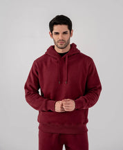 Men's Fleece Hoodie Burgundy