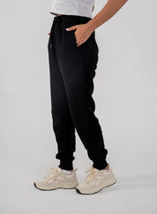 Ladies Fleece Elasticated Trouser (Black)