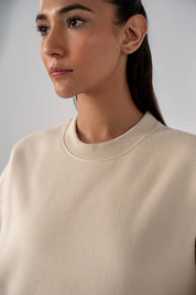 Ladies Fleece Sweatshirt (Ivory)