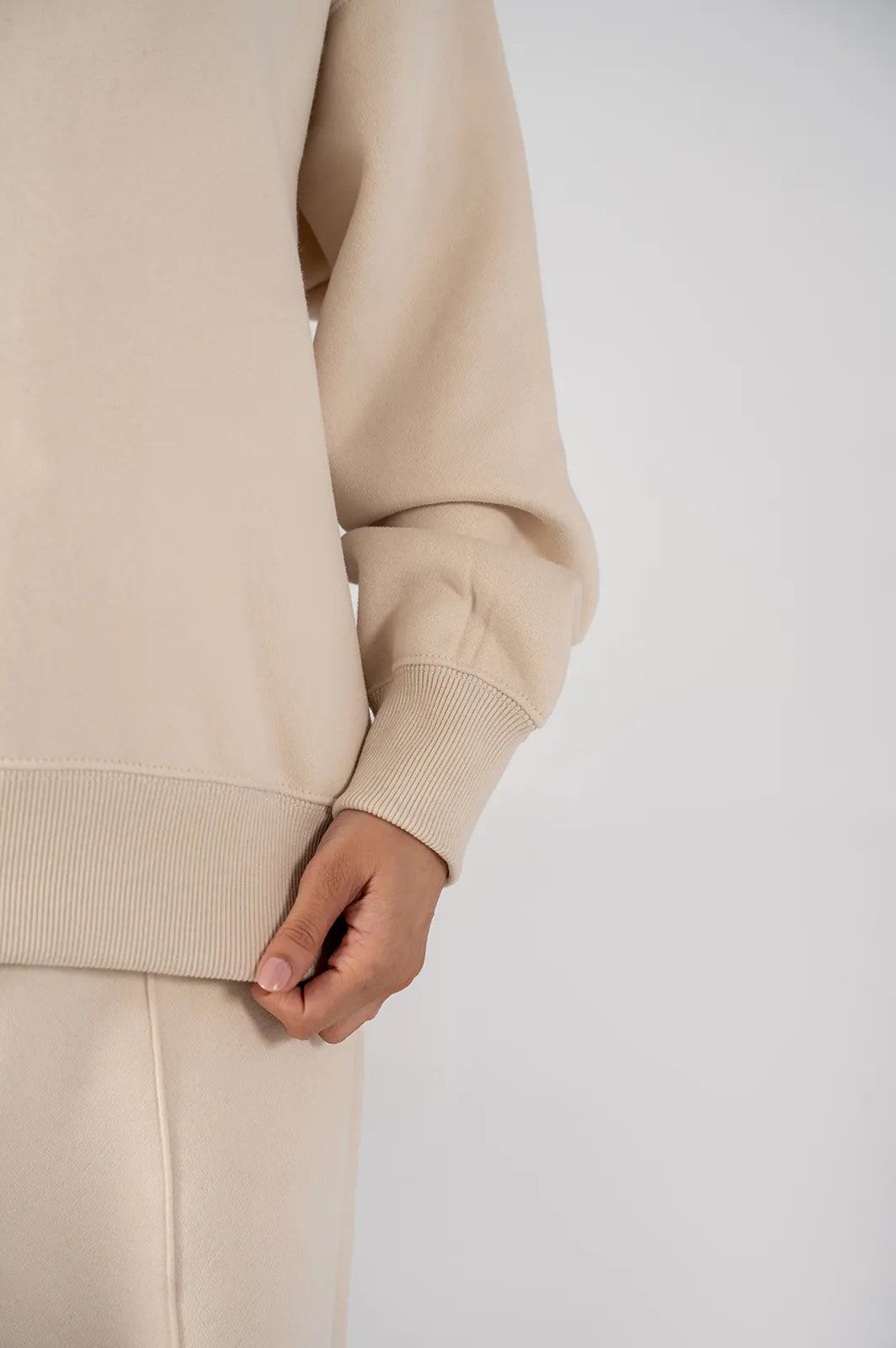Ladies Fleece Sweatshirt (Ivory)