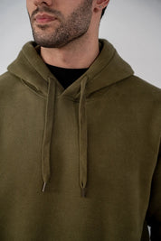 Men's Fleece Hoodie (Olive Green)