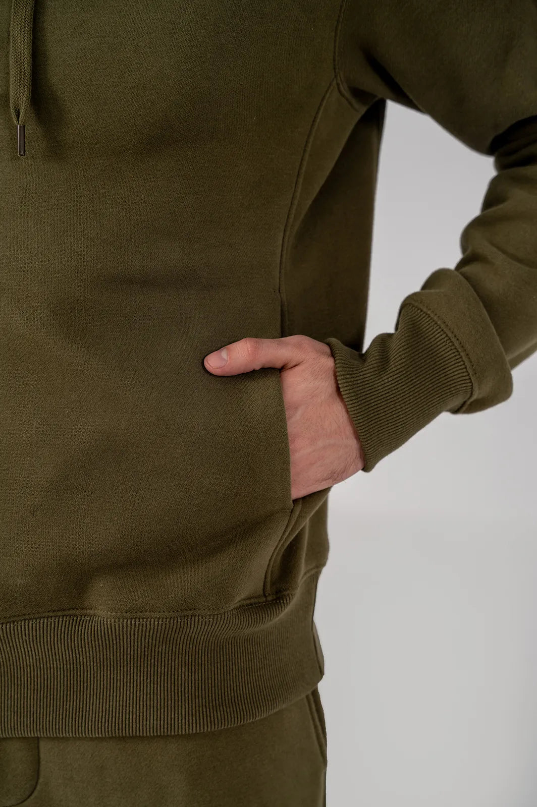 Men's Fleece Hoodie (Olive Green)
