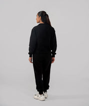 Ladies Fleece Half Zipper (Black)
