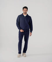 Men's Fleece Half Zipper (Navy)