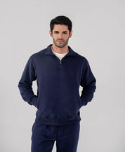 Men's Fleece Half Zipper (Navy)