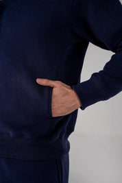 Men's Fleece Half Zipper (Navy)