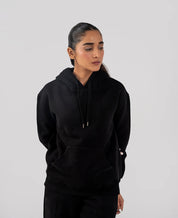 Ladies Fleece Hoodie (Black)