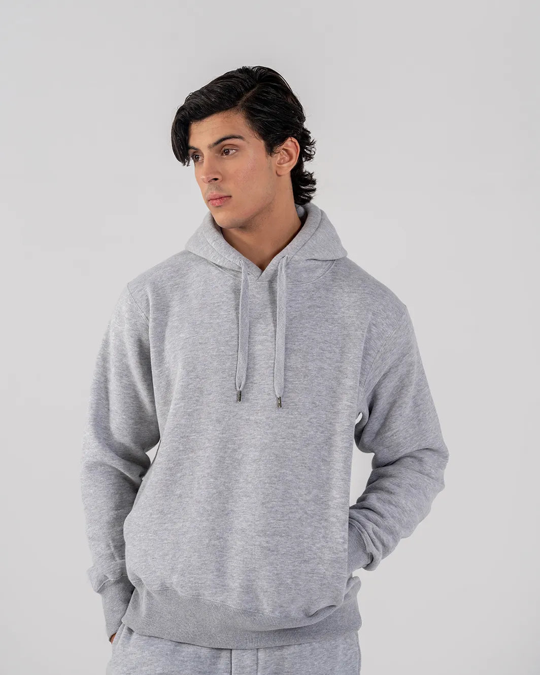 Men's Fleece Hoodie (Grey Melange)