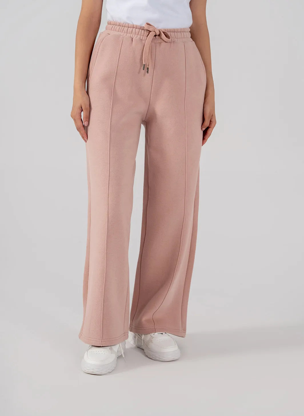 Ladies Fleece Straight Leg Trouser (Pastel Pink)
