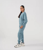 Ladies Fleece Sweatshirt (Steel Blue)