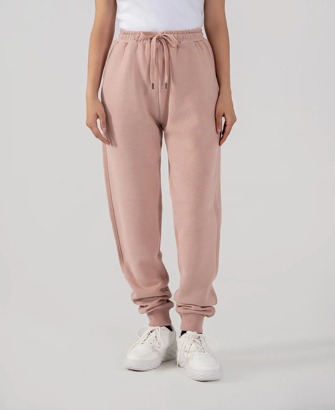 Ladies Fleece Elasticated Trouser (Pastel Pink)