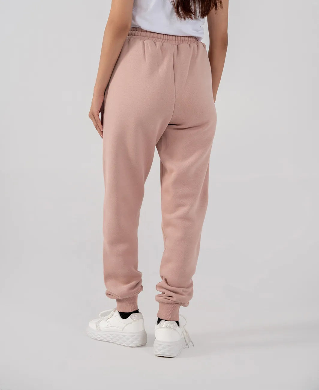 Ladies Fleece Elasticated Trouser (Pastel Pink)
