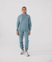 Ladies Fleece Hoodie (Steel Blue)