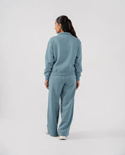 Ladies Fleece Half Zipper (Steel Blue)