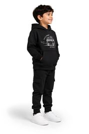 Graphic Hoodie & Cargo Jogger Set Black MM-1000